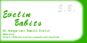 evelin babits business card